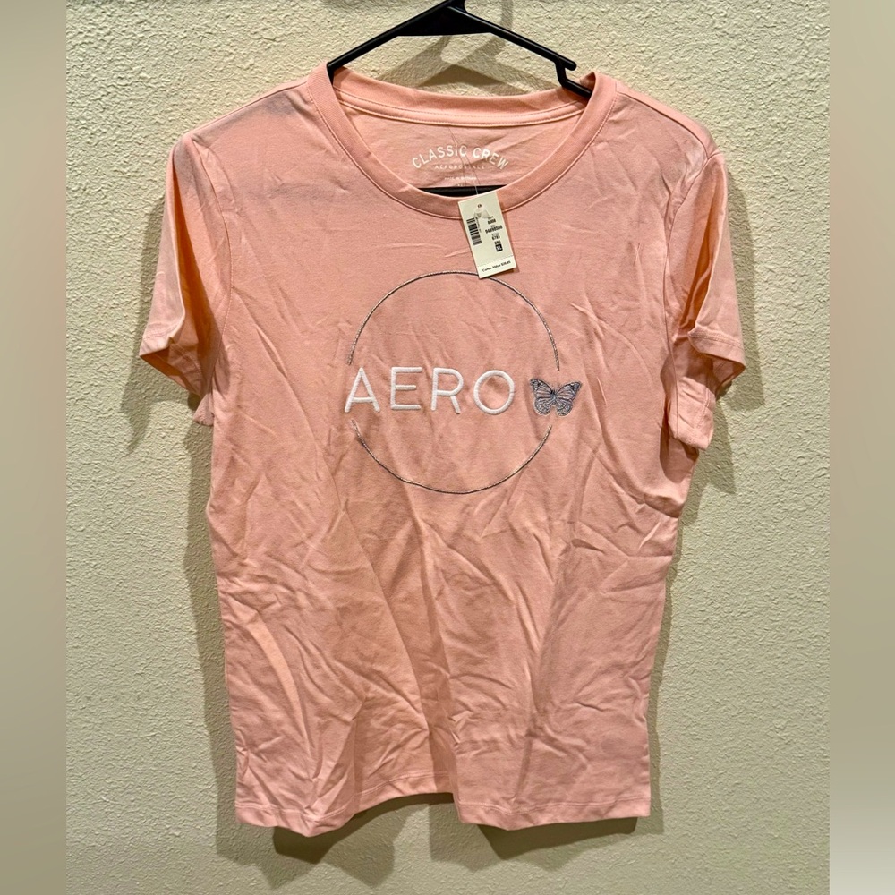 Aeropostale Classic Crew Pink Tee XL